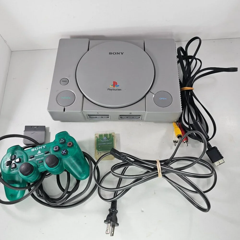Sony PlayStation SCPH-9001 Console With Controller Memory Card Cables PS1 - Picture 1 of 11
